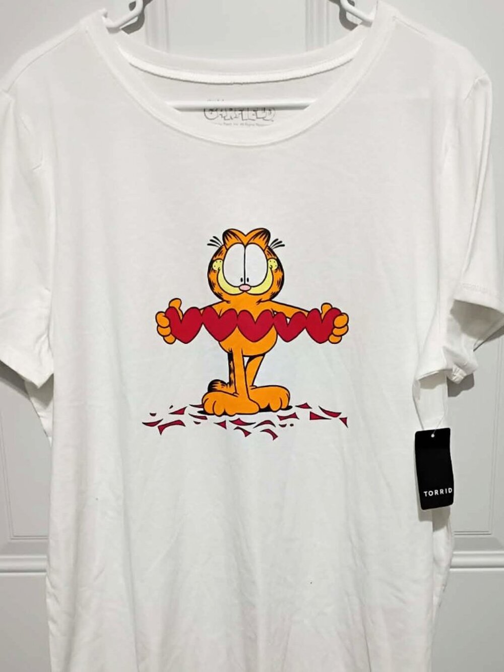 TORRID Plus Size Garfield Valentine Heart Classic T-shirt, SIZE 1, NWT